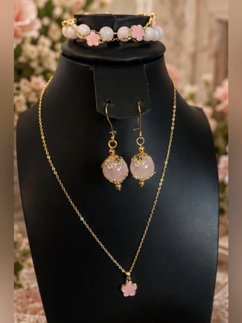 VTG. GLOWER 5 Cottage Core Lots, Glass Lidded Sugar Bowl, All Handmade Earrings
